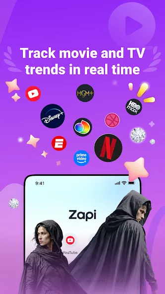 Zapi movies and series discovery screen
